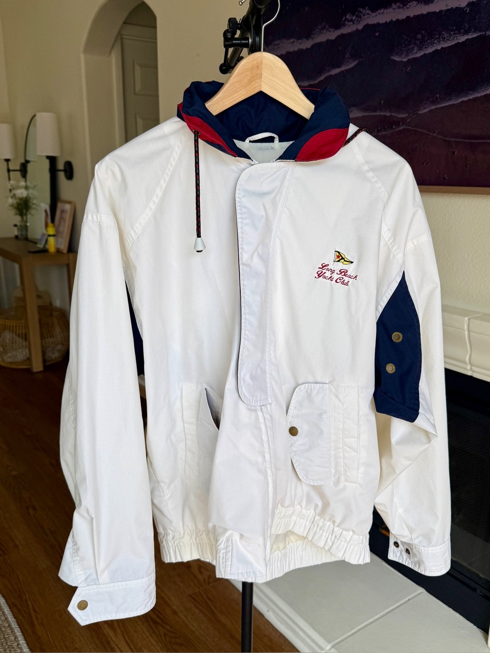Vintage 90's Winner Mate Long Beach Yacht Club Sailing Jacket Men's Size Small